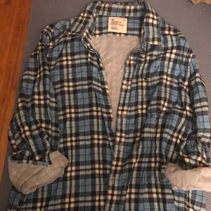 Blue Plaid Button Up